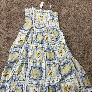 Floral and lemon Patterned  Dress